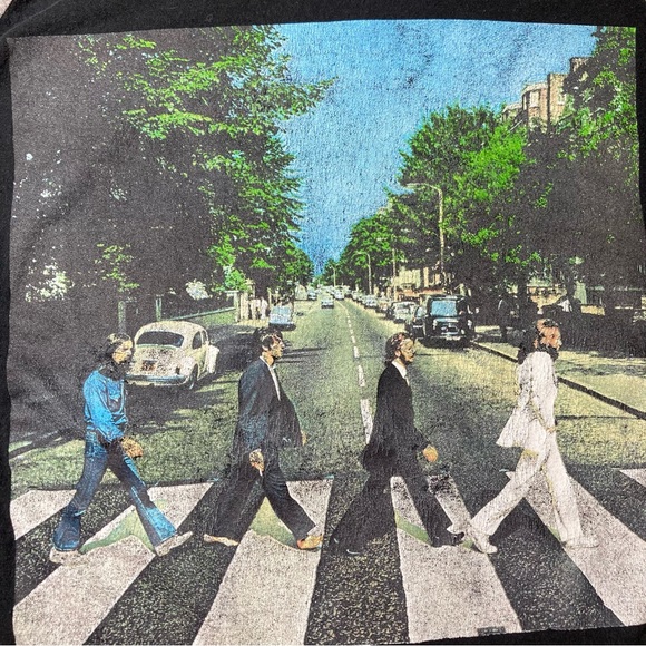 Beatles T Shirt Jersey Style Unisex Abbey Road Vintage Inspired 3/4 Sleeves - Picture 2 of 11